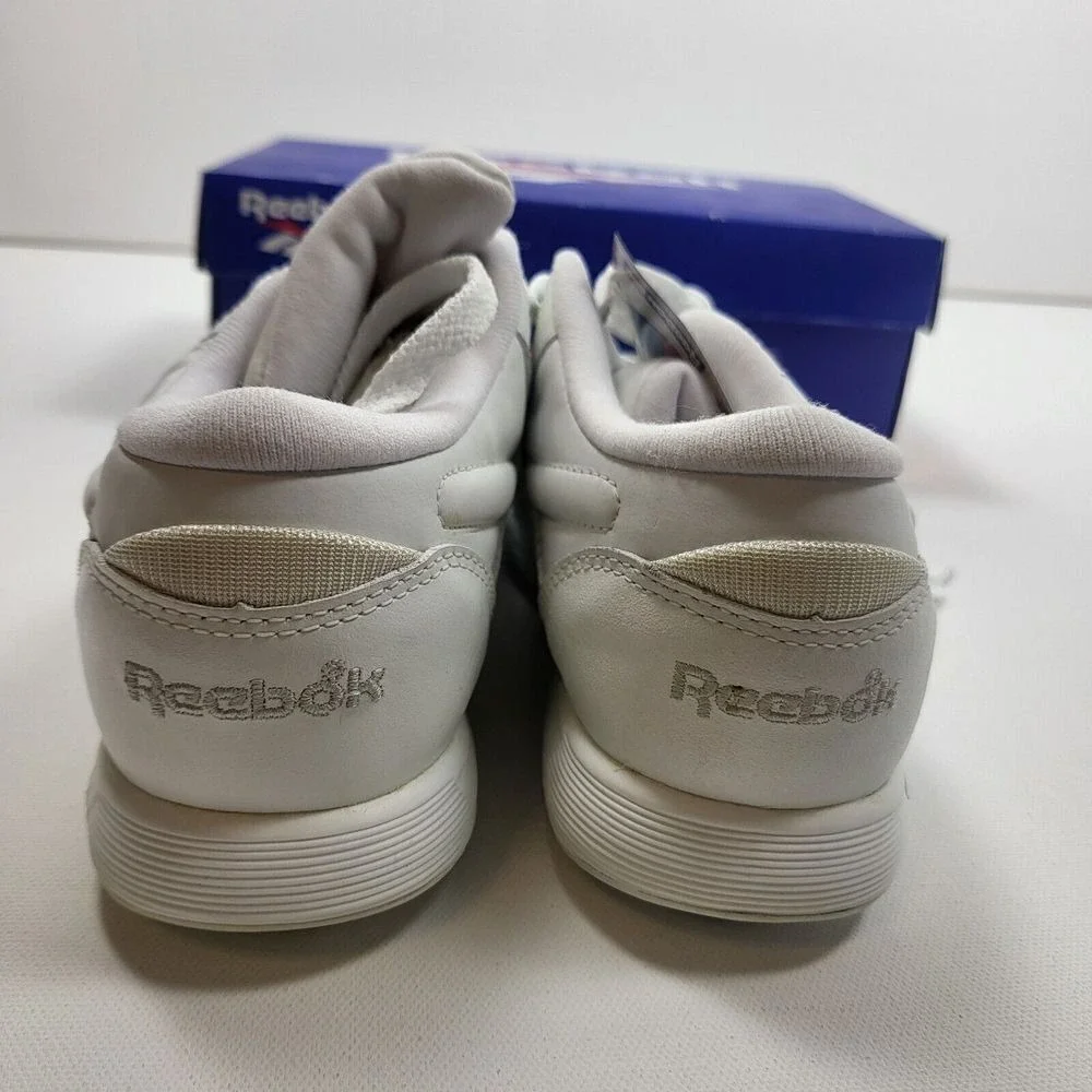 Reebok Walking Shoes Womens 6 White Leather Cushioning Low‎ Top Sneakers Vintage